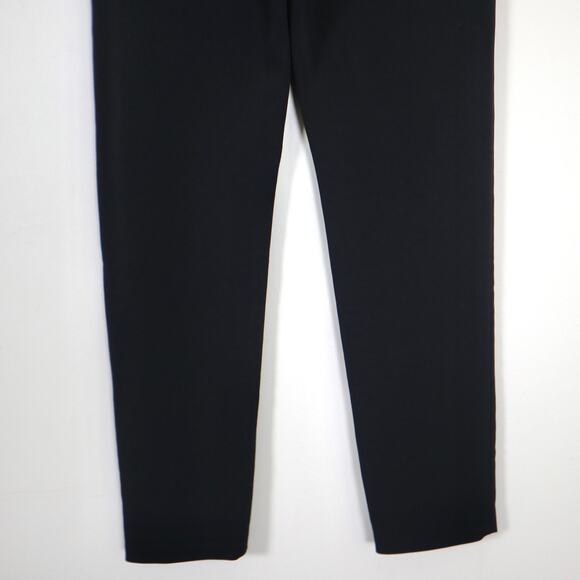Brandon Maxwell Size 10 Crepe Cigarette Pants Side Zip Black High Rise - Picture 11 of 12